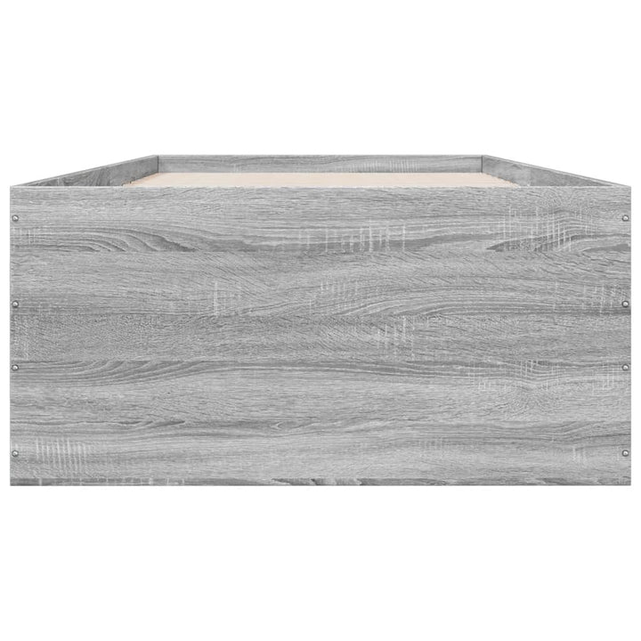 sengeramme 100x200 cm konstrueret træ grå sonoma-eg