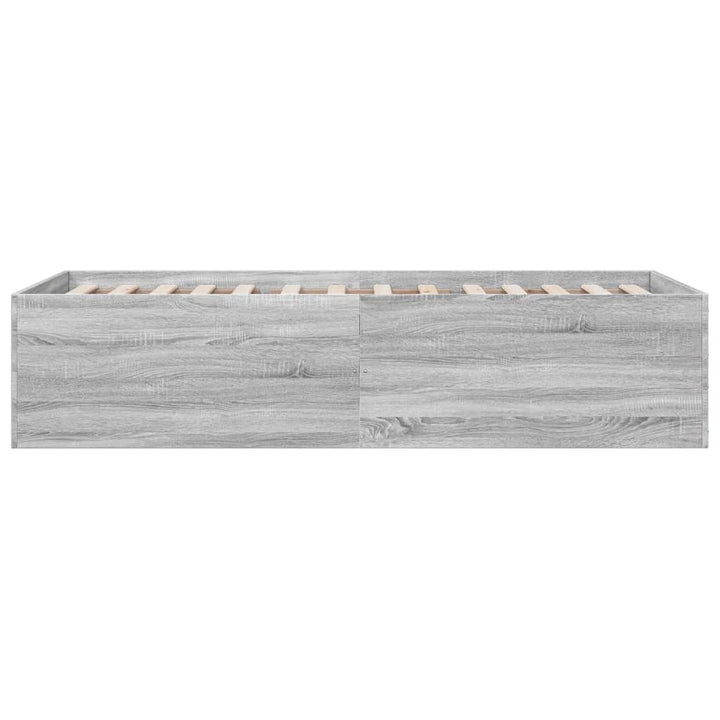 sengeramme 100x200 cm konstrueret træ grå sonoma-eg