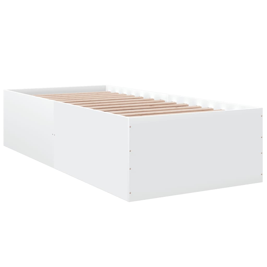 sengeramme 90x200 cm konstrueret træ hvid