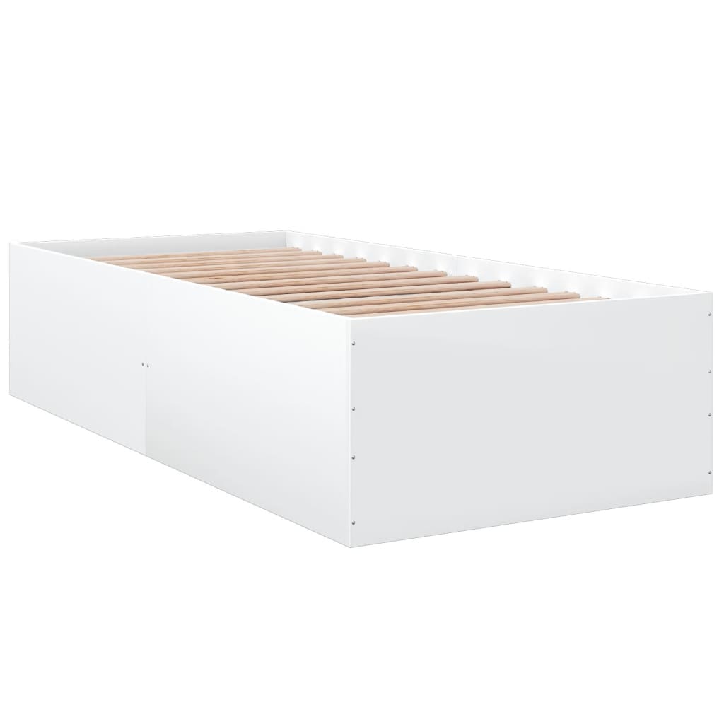 sengeramme 90x200 cm konstrueret træ hvid