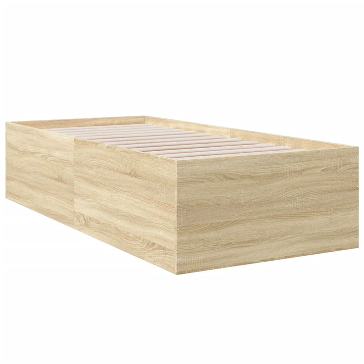 sengeramme 90x200 cm konstrueret træ sonoma-eg