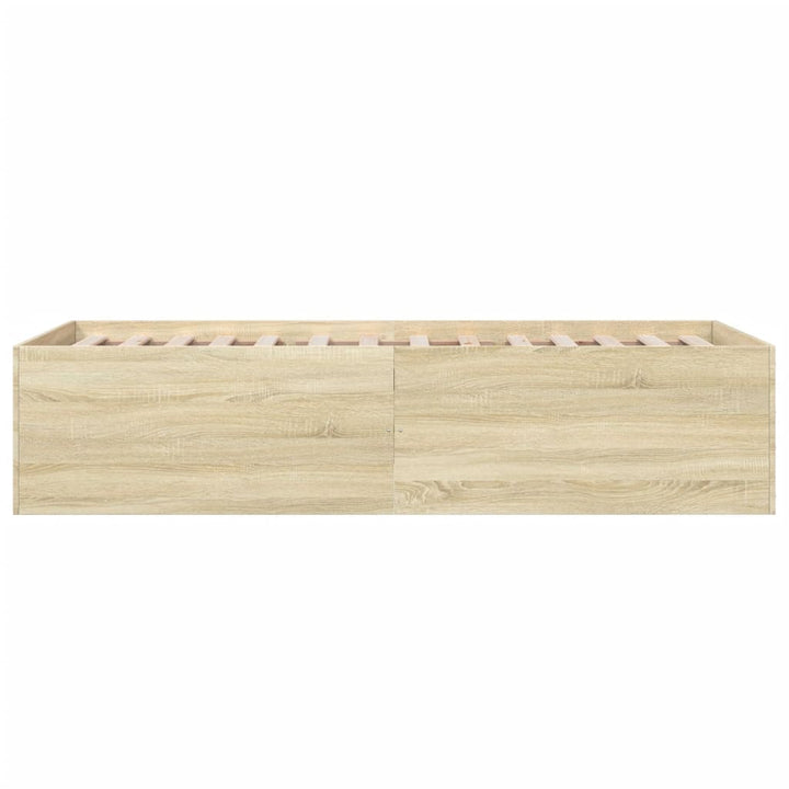 sengeramme 90x200 cm konstrueret træ sonoma-eg