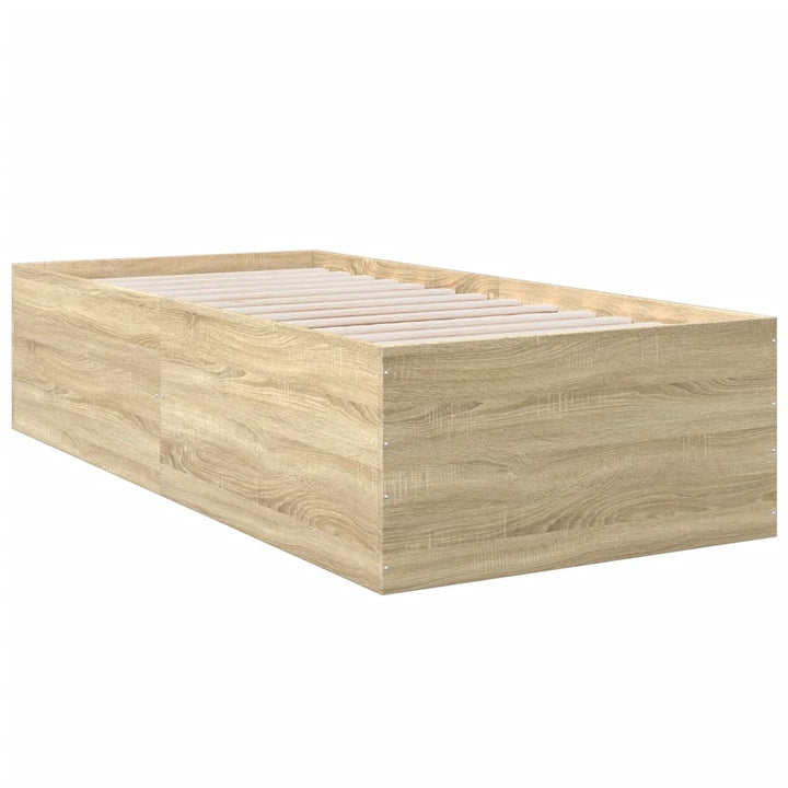 sengeramme 90x200 cm konstrueret træ sonoma-eg
