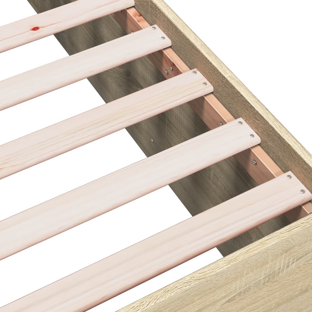 sengeramme 90x200 cm konstrueret træ sonoma-eg