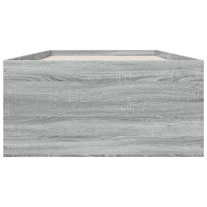 sengeramme 90x200 cm konstrueret træ grå sonoma-eg