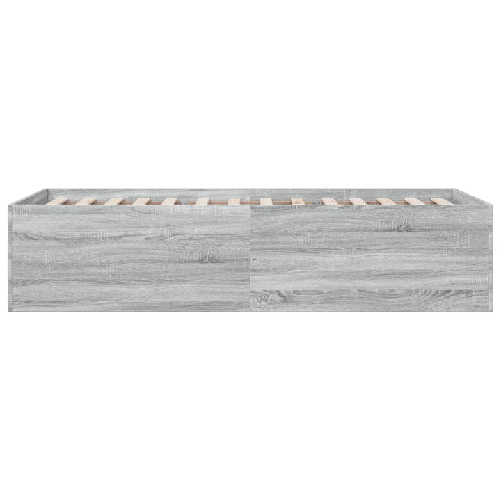 sengeramme 90x200 cm konstrueret træ grå sonoma-eg