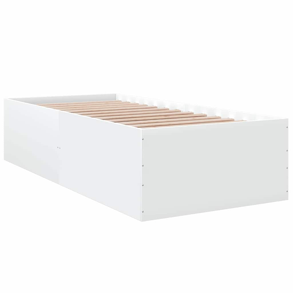 sengeramme 90x190 cm konstrueret træ hvid