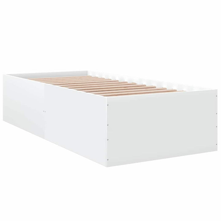 sengeramme 90x190 cm konstrueret træ hvid