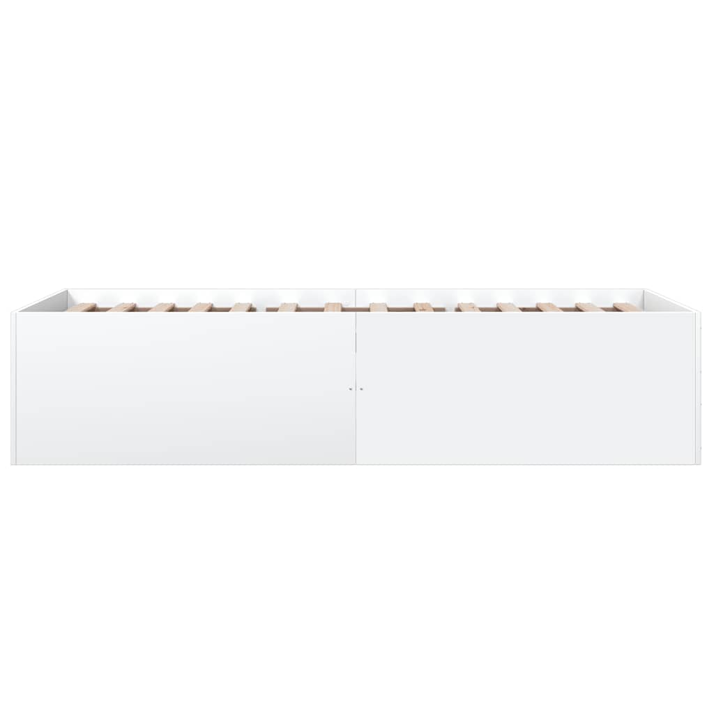 sengeramme 90x190 cm konstrueret træ hvid