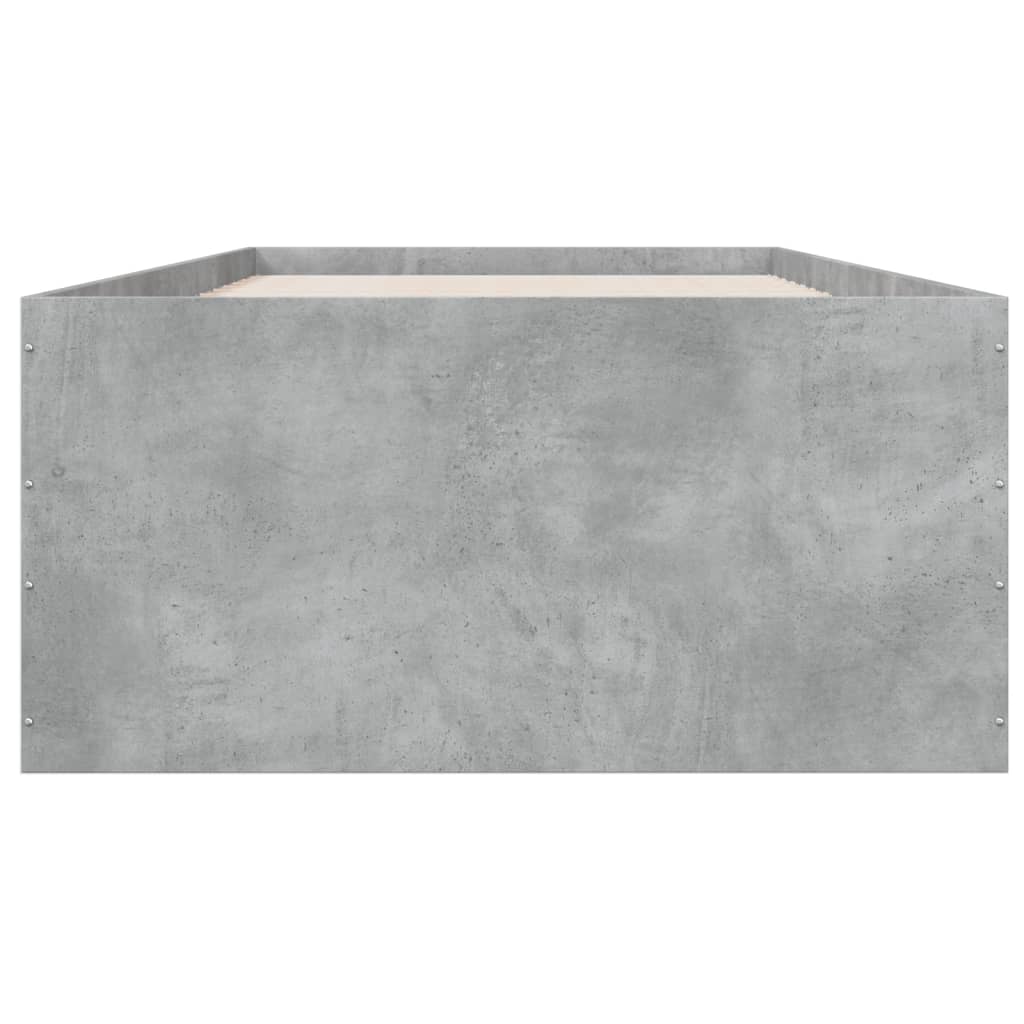 sengeramme 90x190 cm konstrueret træ betongrå