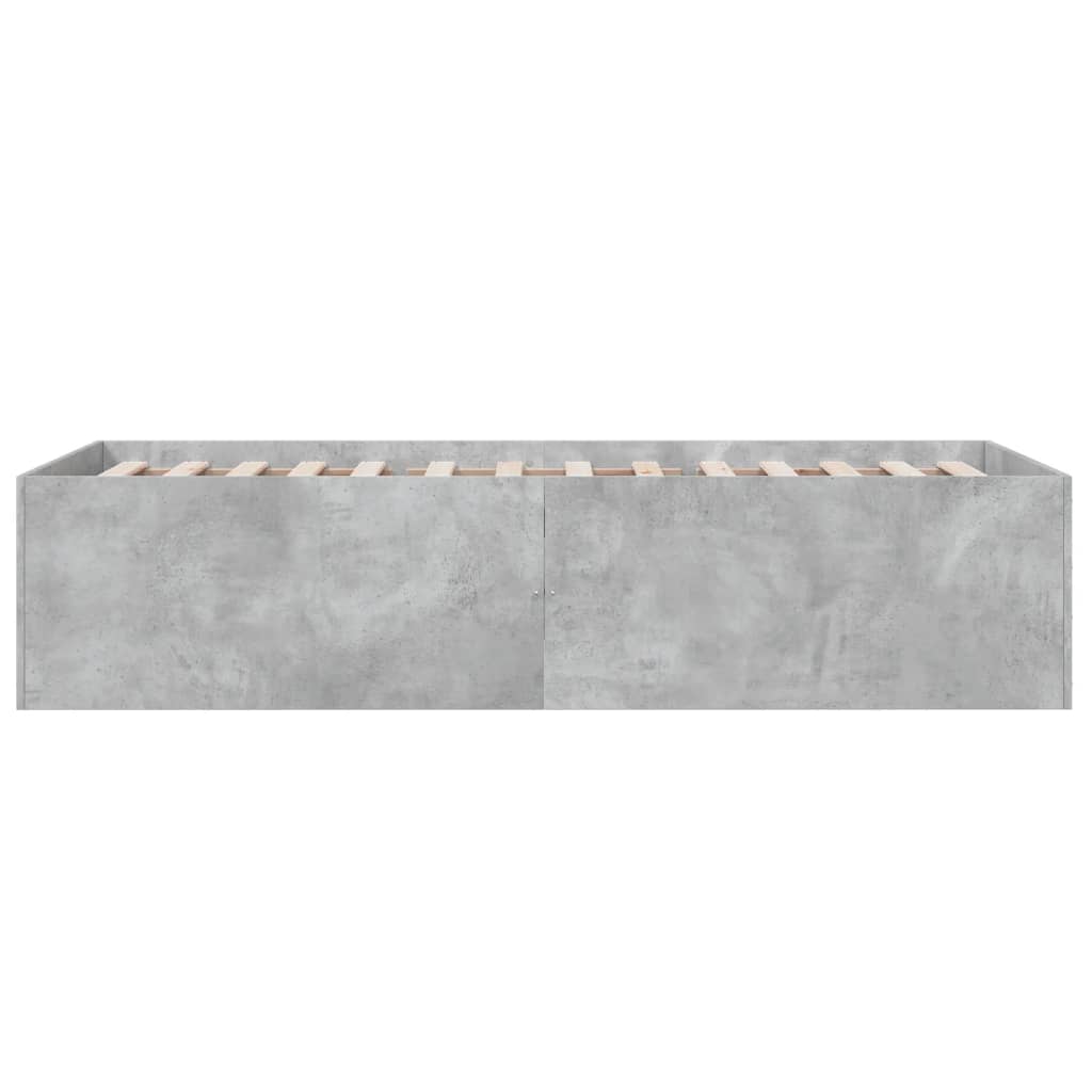 sengeramme 90x190 cm konstrueret træ betongrå
