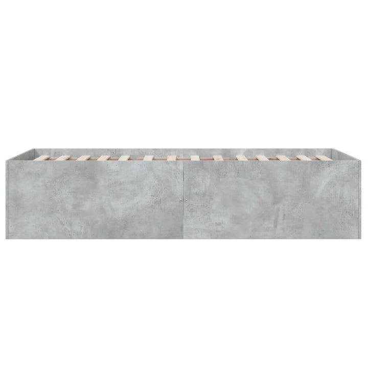 sengeramme 90x190 cm konstrueret træ betongrå
