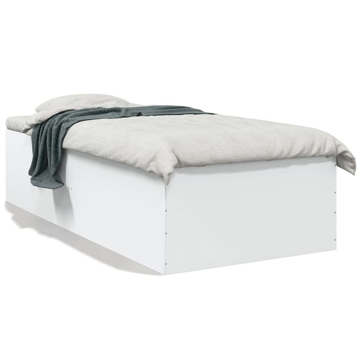 sengeramme 75x190 cm konstrueret træ hvid