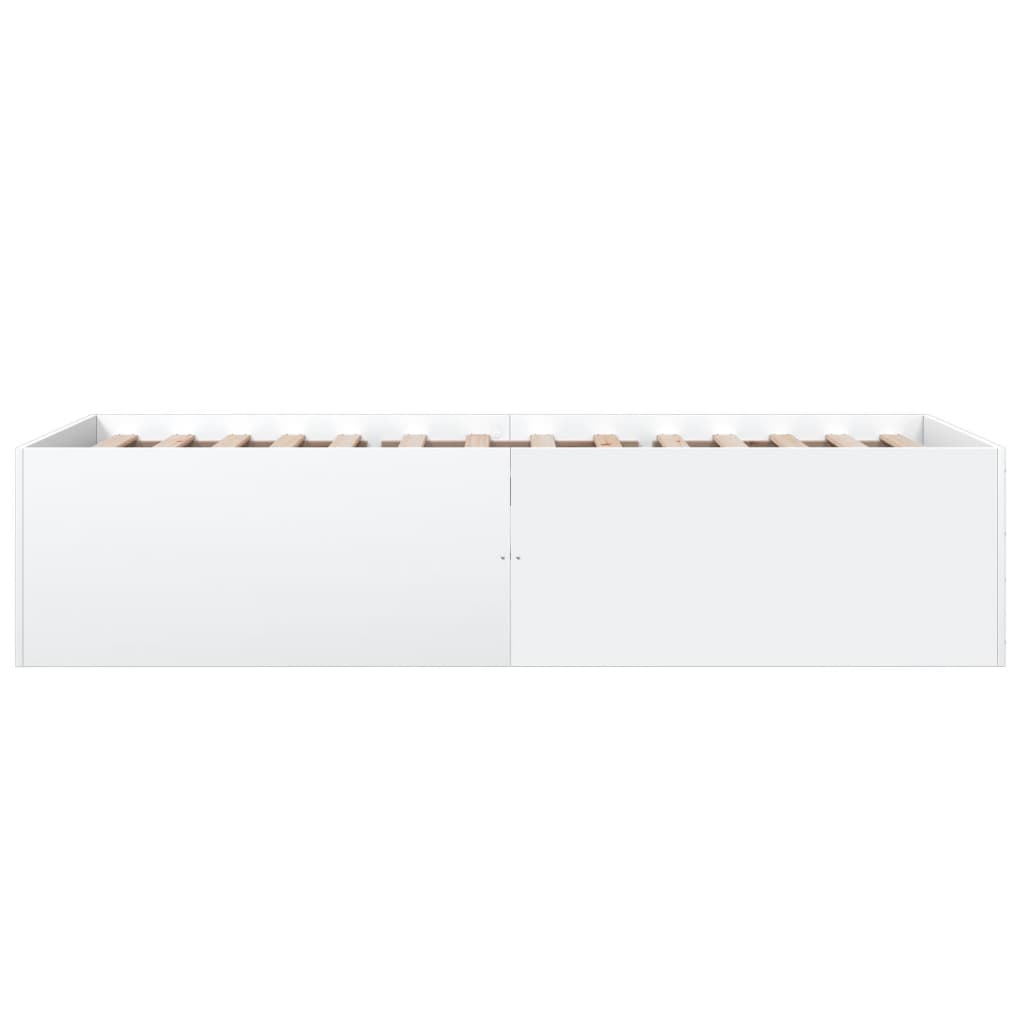 sengeramme 75x190 cm konstrueret træ hvid