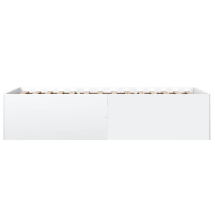 sengeramme 75x190 cm konstrueret træ hvid
