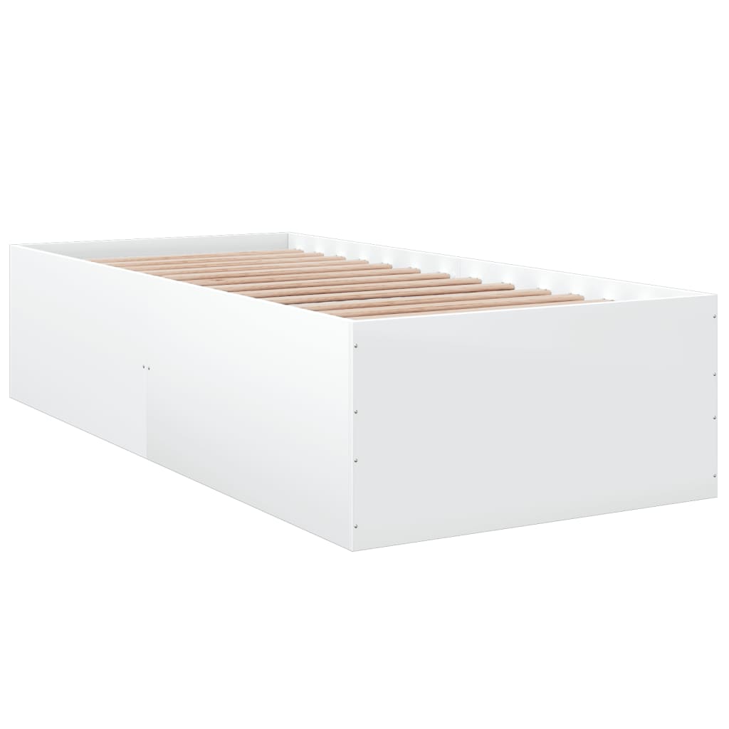 sengeramme 75x190 cm konstrueret træ hvid