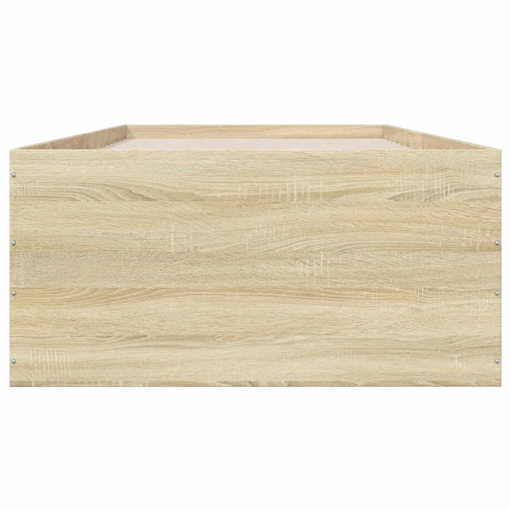 sengeramme 75x190 cm konstrueret træ sonoma-eg