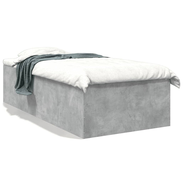sengeramme 75x190 cm konstrueret træ betongrå