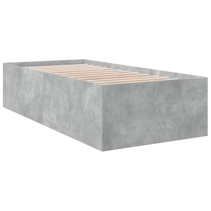 sengeramme 75x190 cm konstrueret træ betongrå