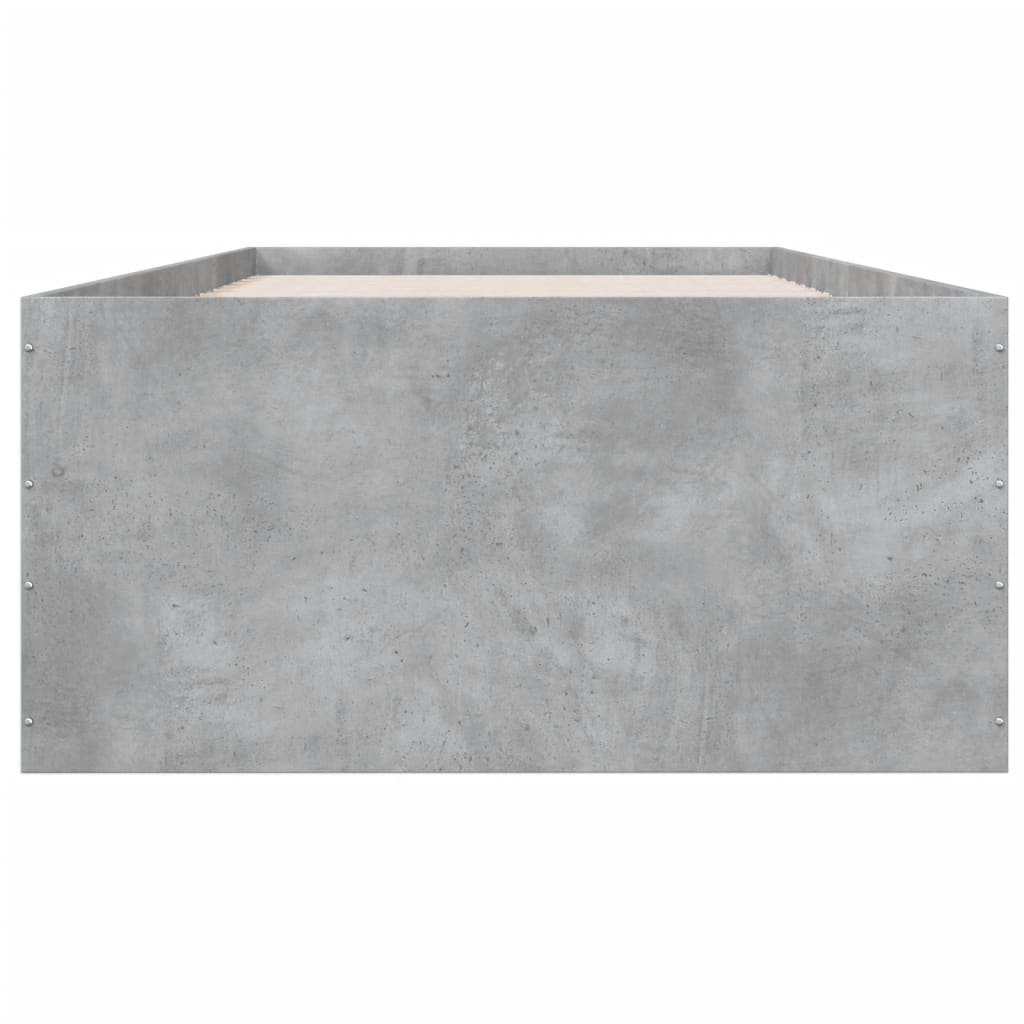 sengeramme 75x190 cm konstrueret træ betongrå