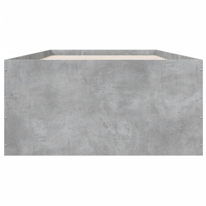 sengeramme 75x190 cm konstrueret træ betongrå
