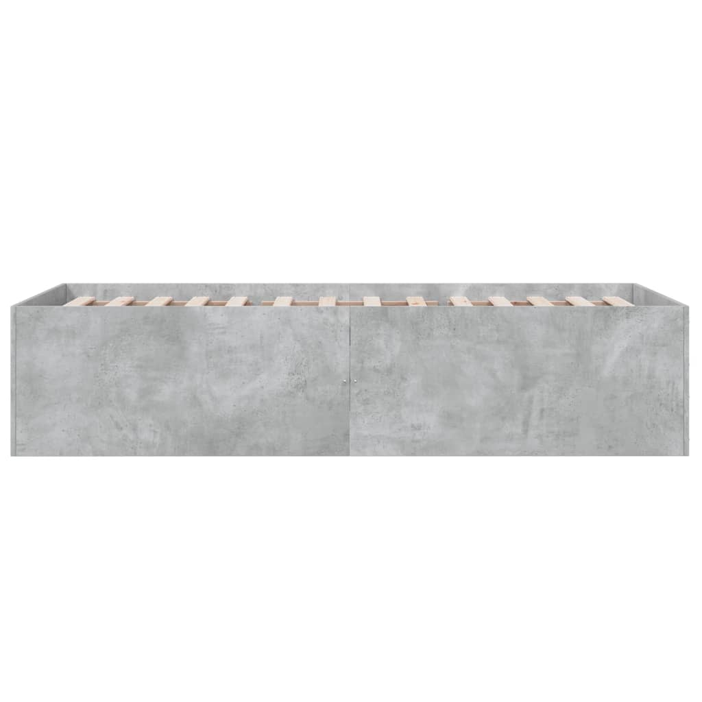 sengeramme 75x190 cm konstrueret træ betongrå
