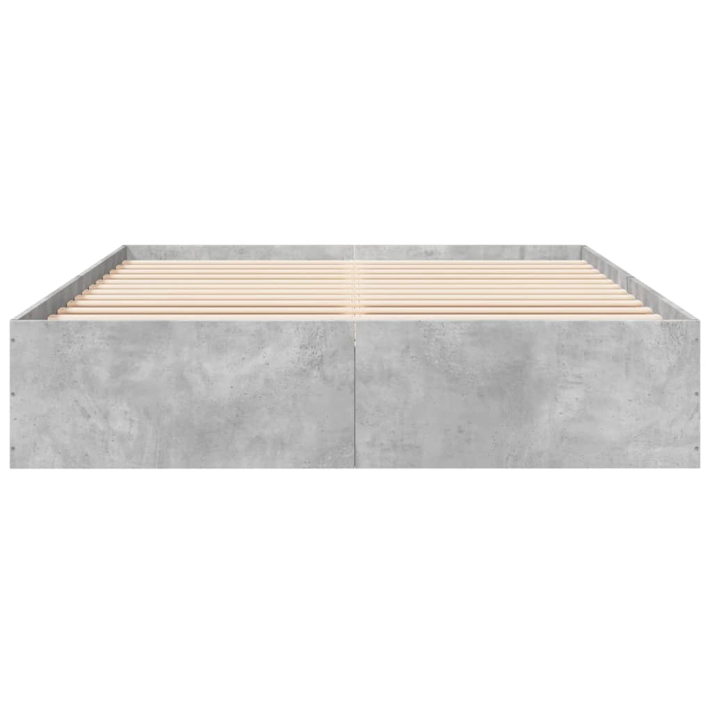 sengestel 150x200 cm konstrueret træ betongrå