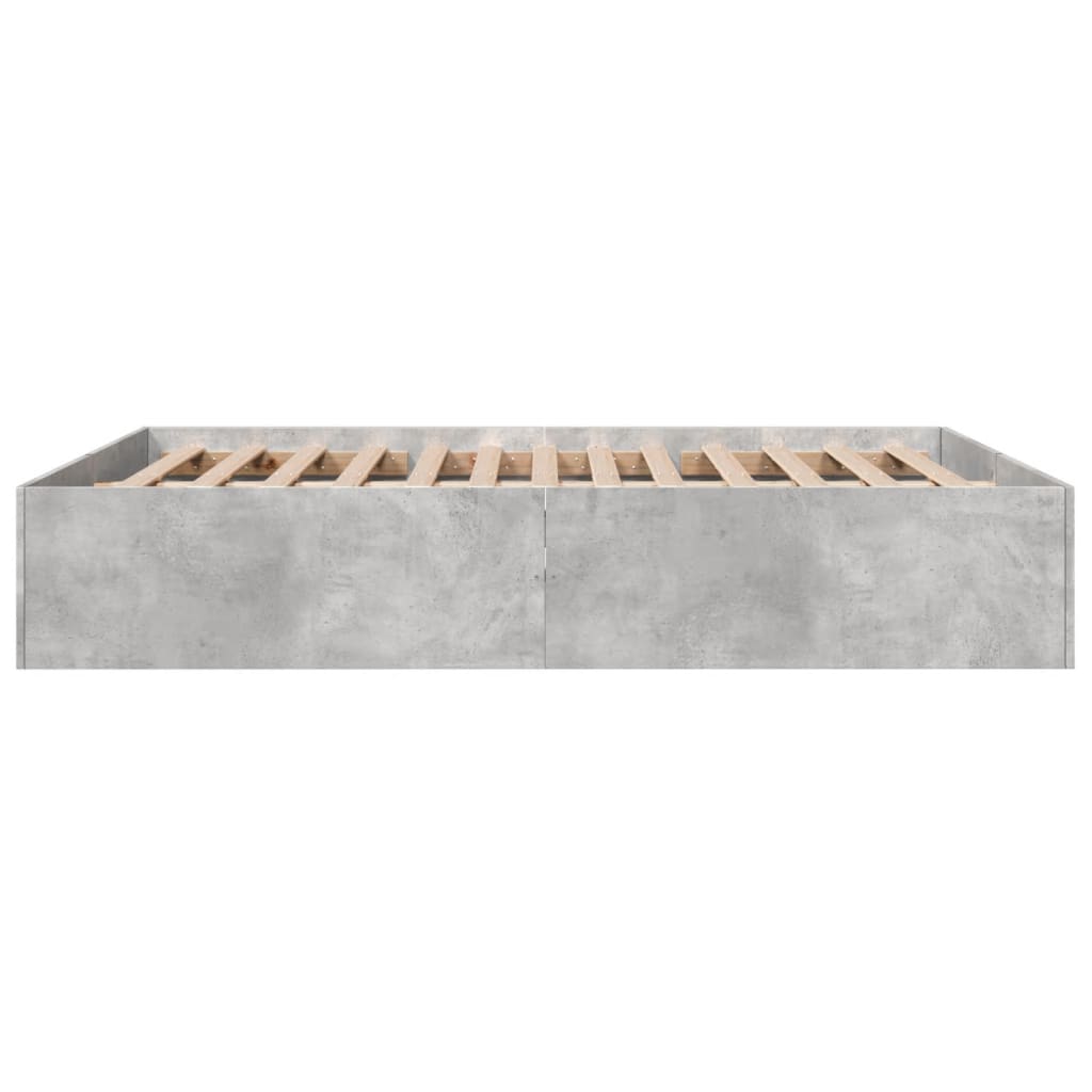 sengestel 150x200 cm konstrueret træ betongrå