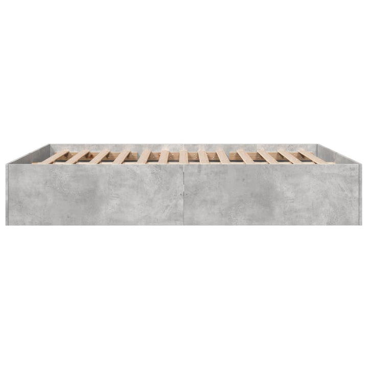 sengestel 150x200 cm konstrueret træ betongrå