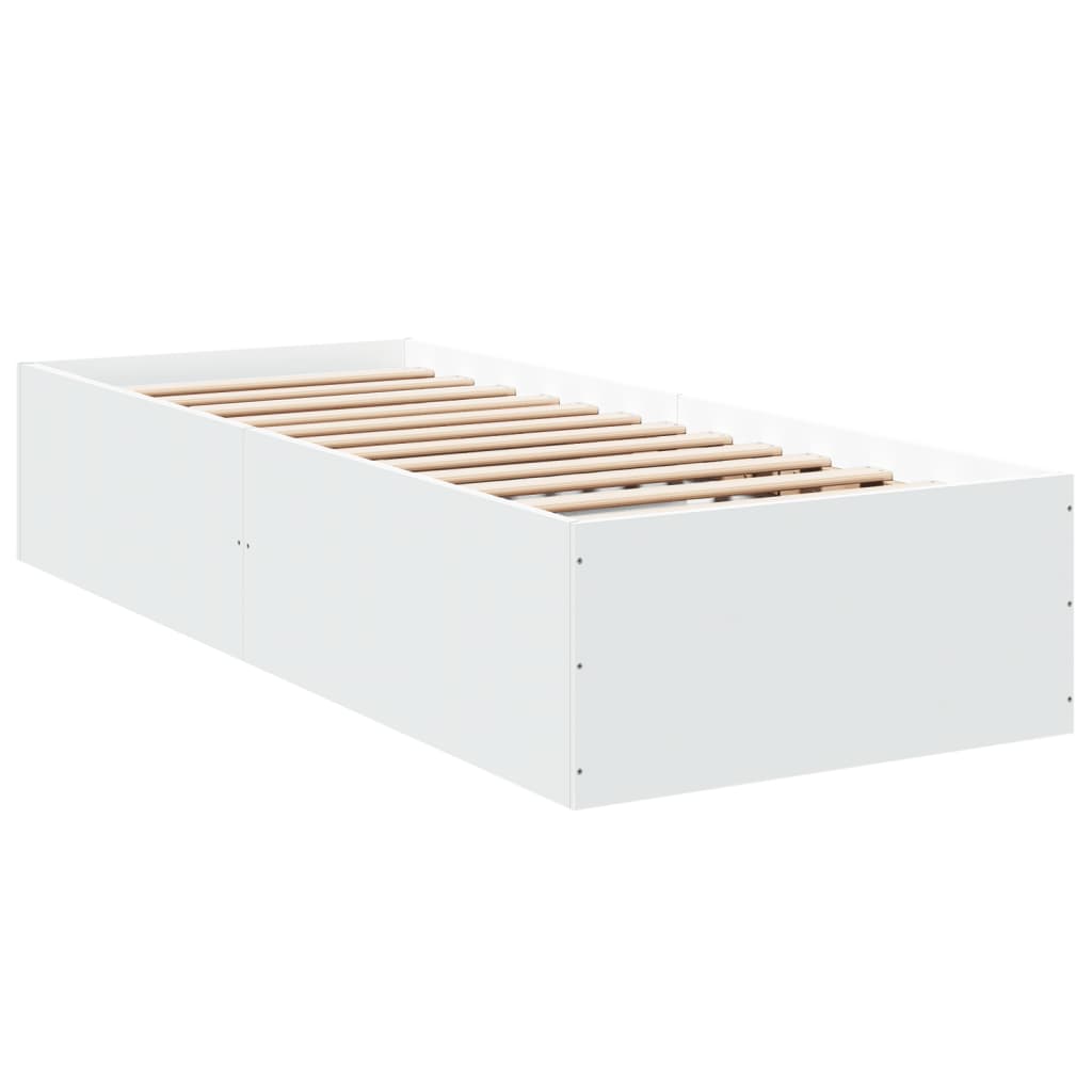 sengeramme 100x200 cm konstrueret træ hvid