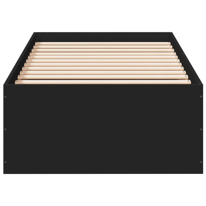 sengeramme 100x200 cm konstrueret træ sort