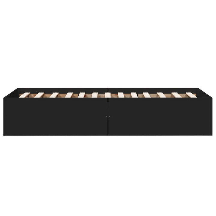 sengeramme 100x200 cm konstrueret træ sort