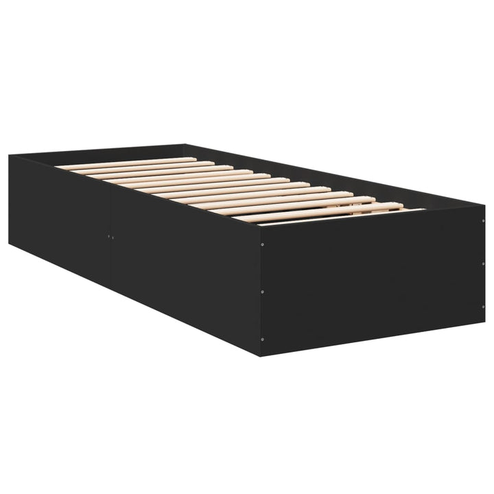 sengeramme 100x200 cm konstrueret træ sort