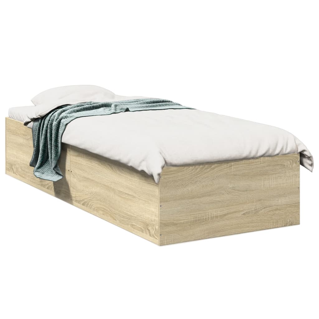 sengeramme 100x200 cm konstrueret træ sonoma-eg