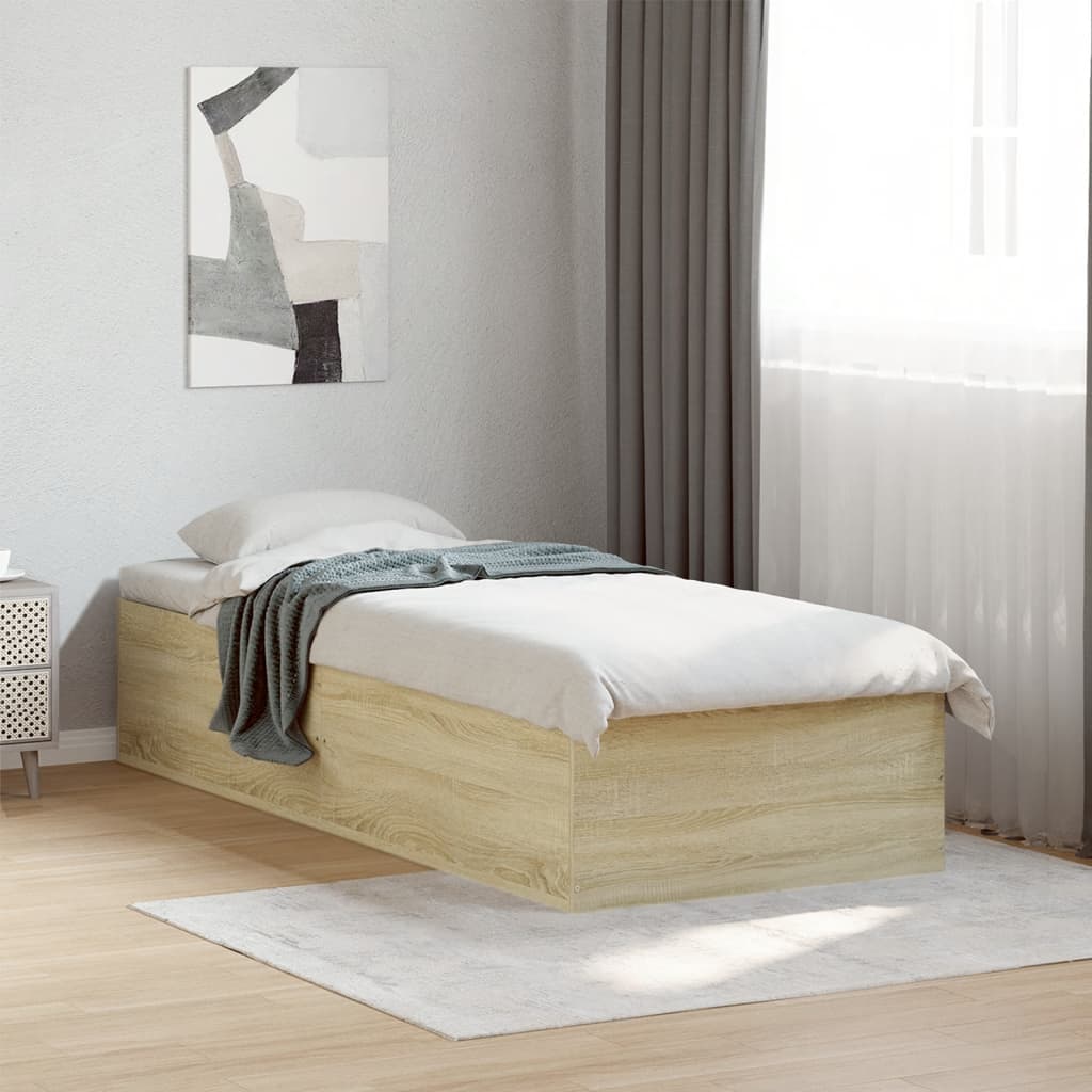 sengeramme 100x200 cm konstrueret træ sonoma-eg