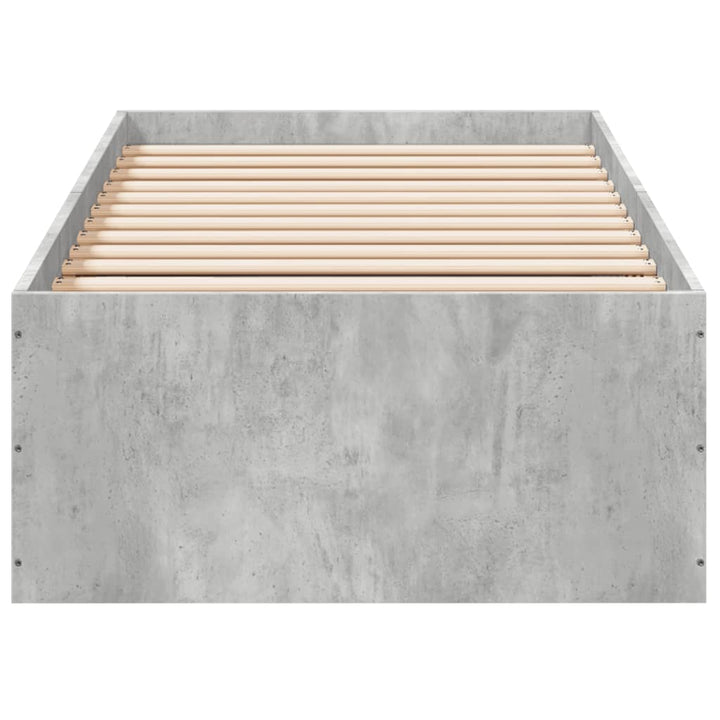 sengeramme 100x200 cm konstrueret træ betongrå