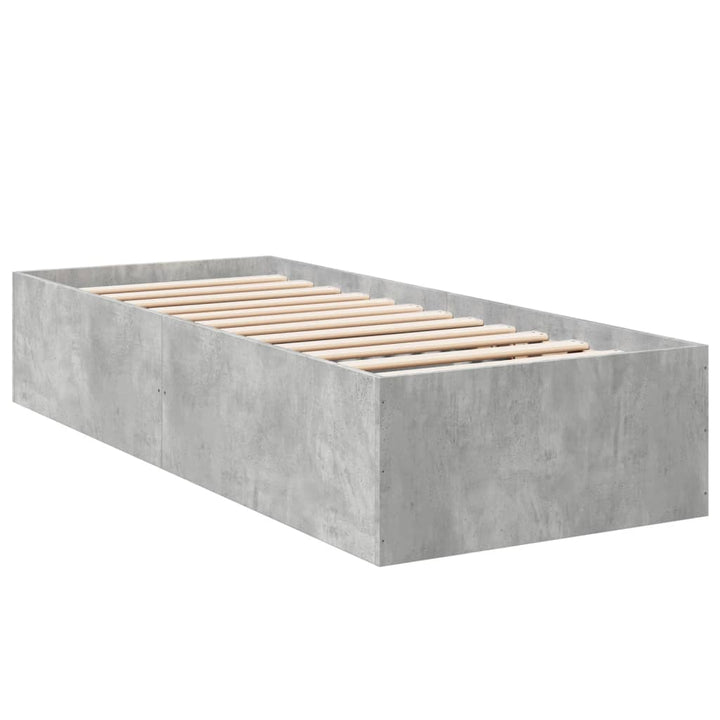 sengeramme 100x200 cm konstrueret træ betongrå