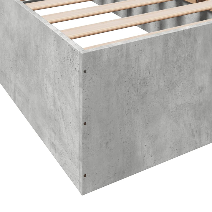 sengeramme 100x200 cm konstrueret træ betongrå