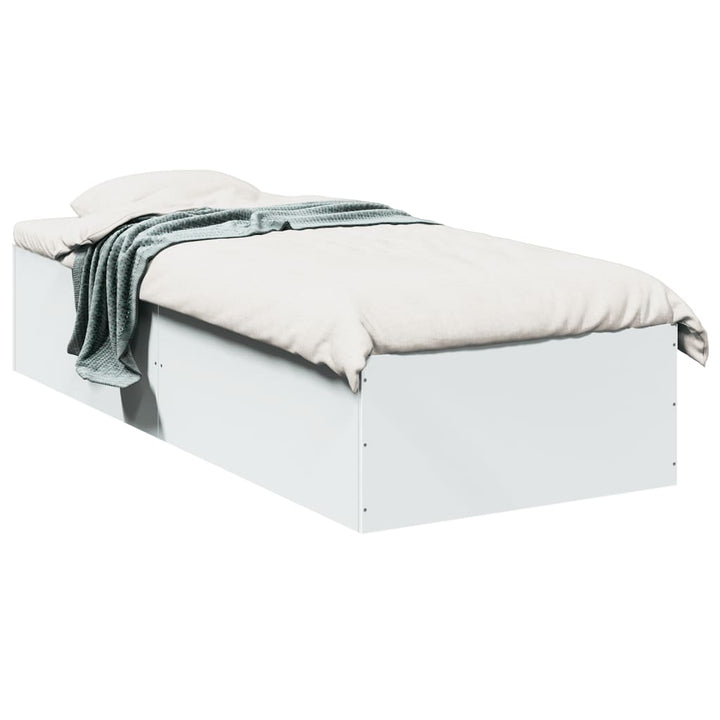 sengeramme 90x200 cm konstrueret træ hvid