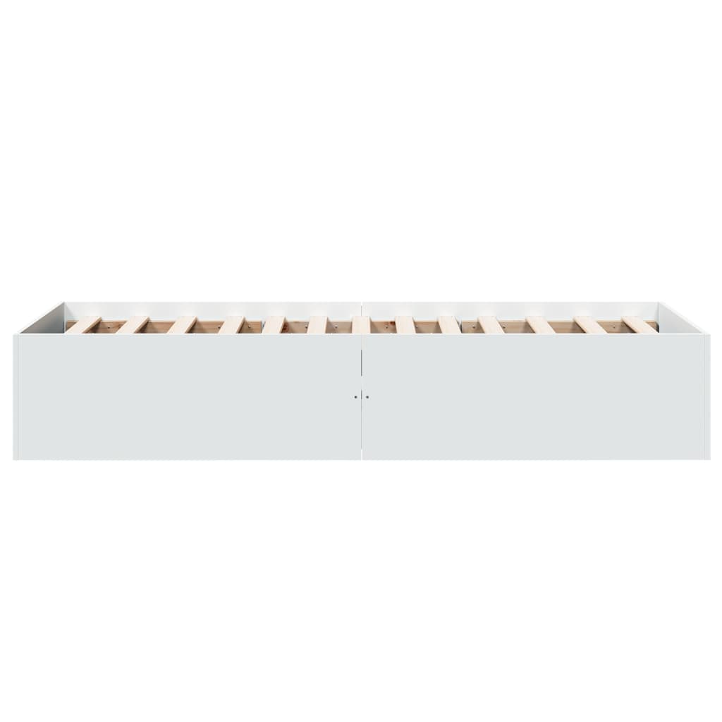 sengeramme 90x200 cm konstrueret træ hvid