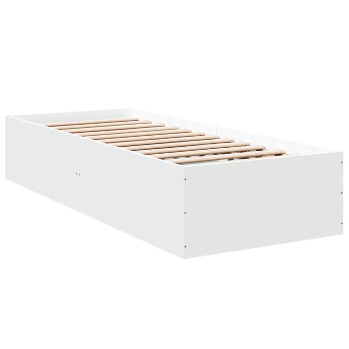 sengeramme 90x200 cm konstrueret træ hvid