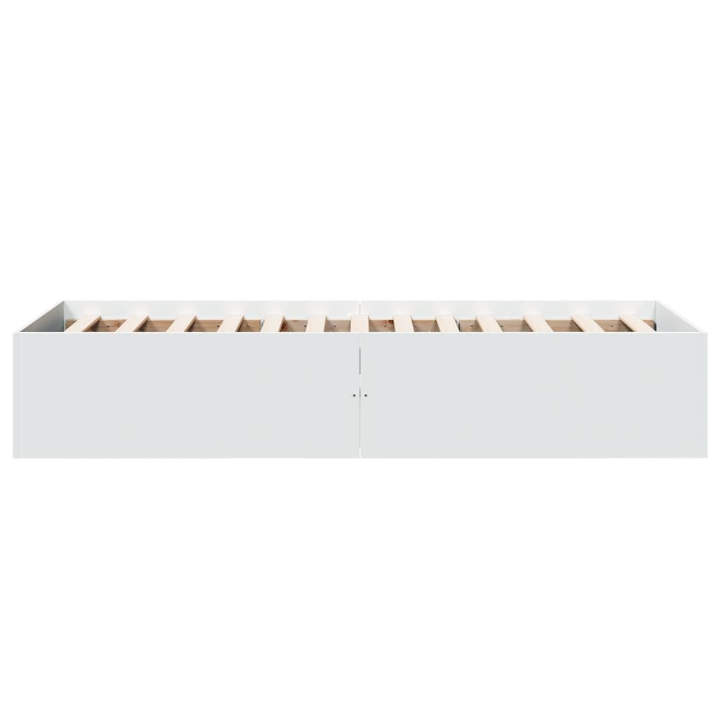 sengeramme 90x190 cm konstrueret træ hvid