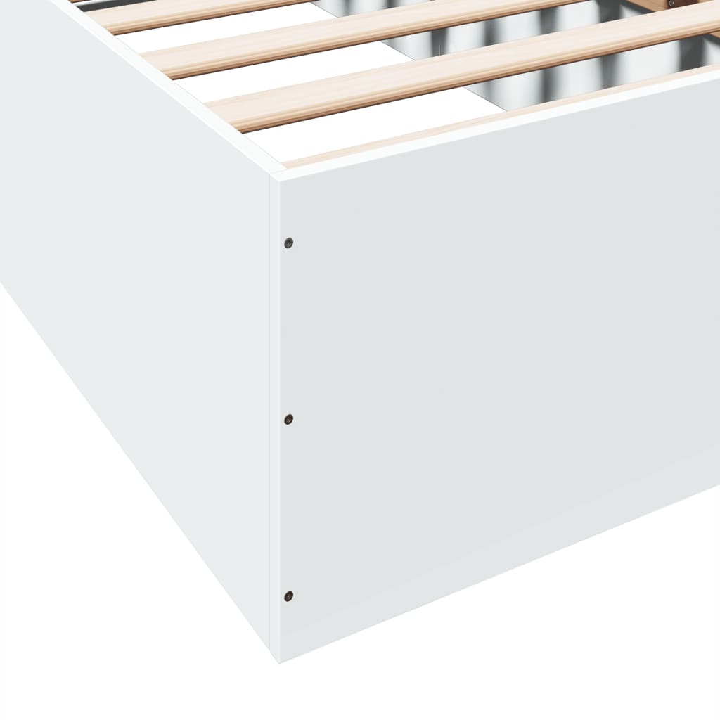 sengeramme 90x190 cm konstrueret træ hvid