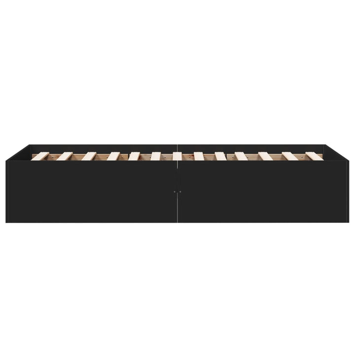 sengeramme 90x190 cm konstrueret træ sort