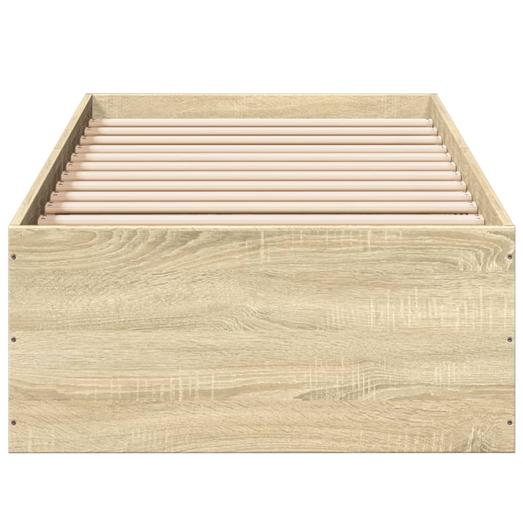 sengeramme 90x190 cm konstrueret træ sonoma-eg