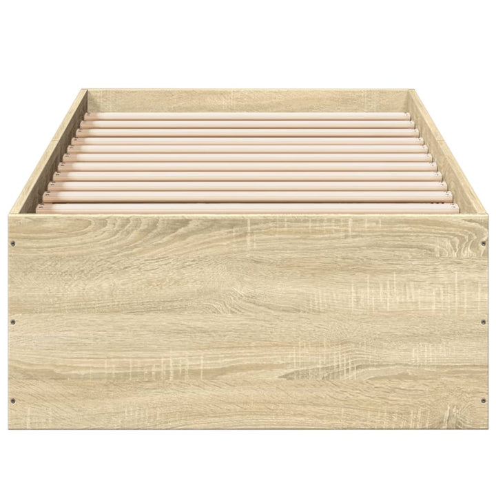 sengeramme 90x190 cm konstrueret træ sonoma-eg