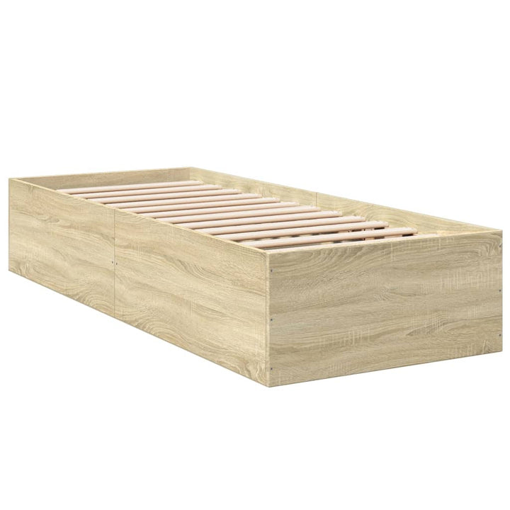 sengeramme 90x190 cm konstrueret træ sonoma-eg