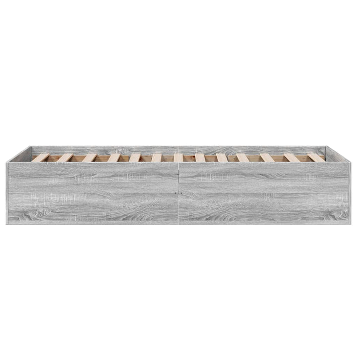 sengeramme 90x190 cm konstrueret træ grå sonoma-eg