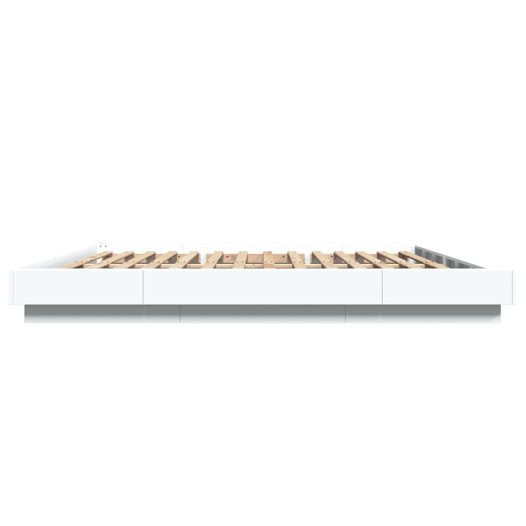 sengestel 180x200 cm konstrueret træ hvid