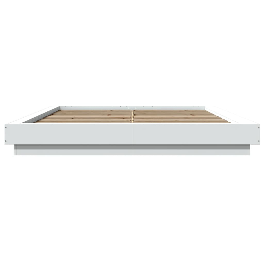 sengestel 160x200 cm konstrueret træ hvid